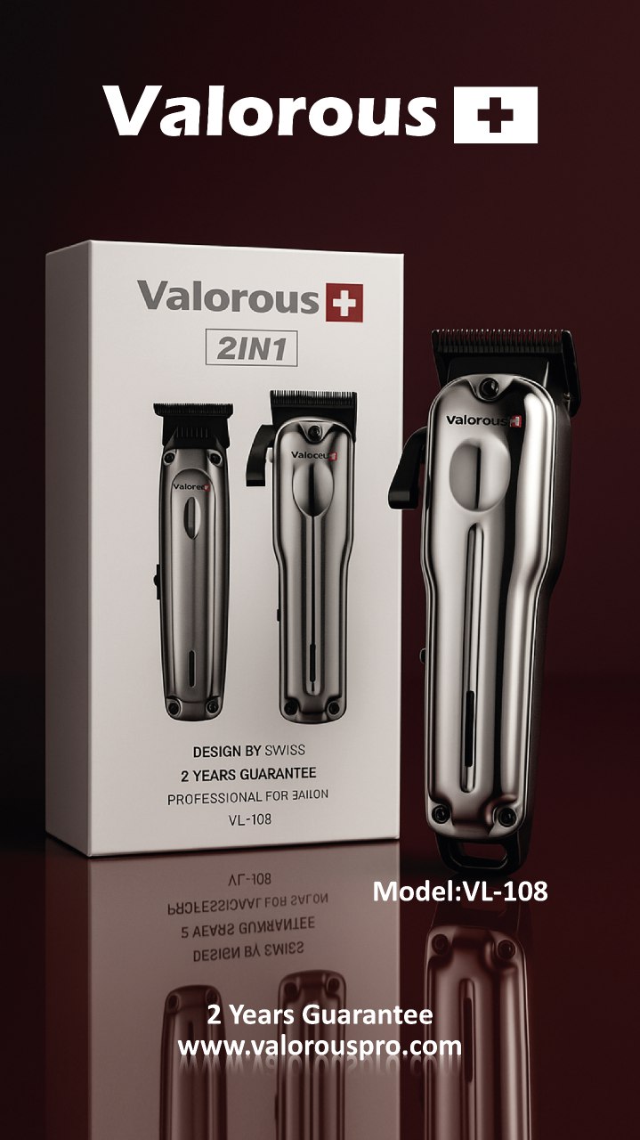 ست ماشین اصلاح والوروس خط زن و سرزنی حرفه ای Valorous model VL-108