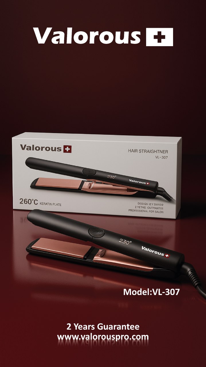 اتو مو حرفه ای سالنی والوروس °LCD 260- کراتینه Valorus modelVL-307